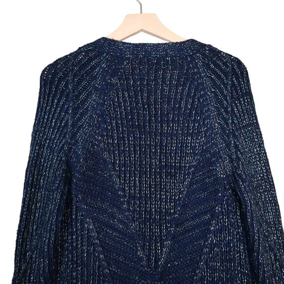 Jessica Simpson Womens XS Moonlight Navy Open Front Cardigan Sweater - Picture 4 of 10